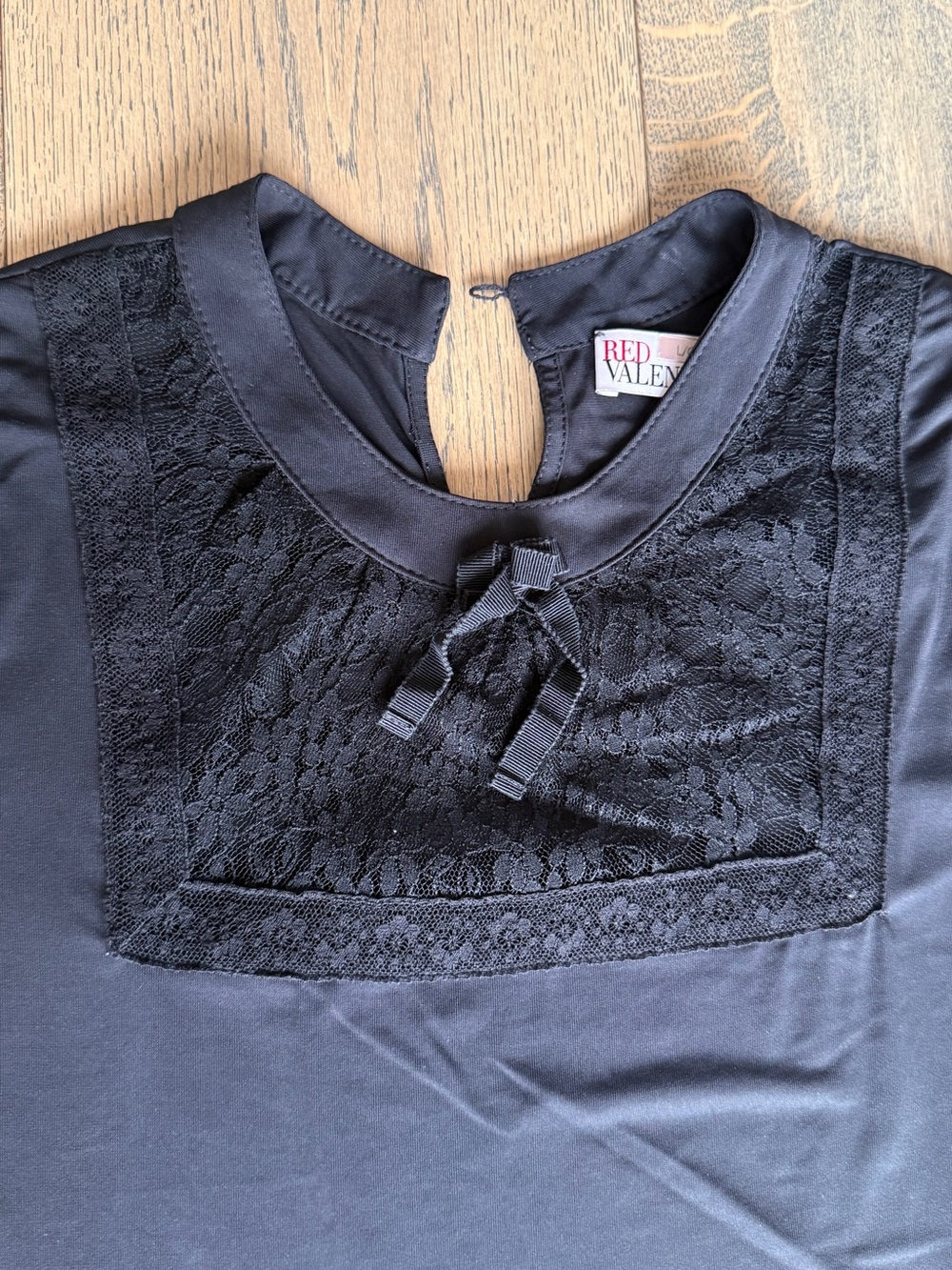 Vintage RED Valentino Black Ruffle Dress | Size L - Picture 4 of 5